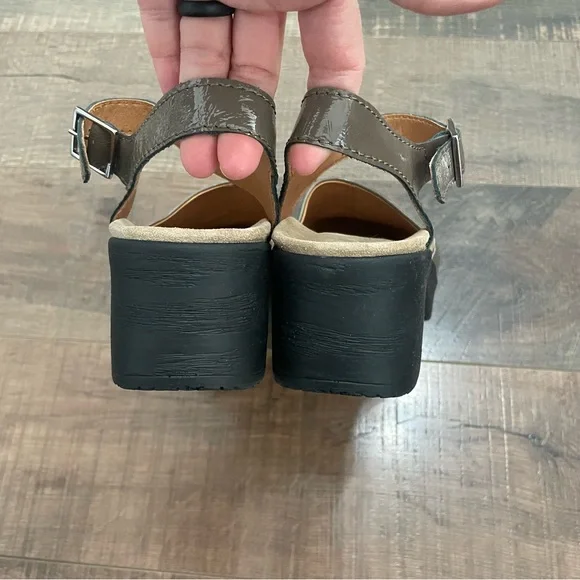 Calou Stockholm Dolores Clog Patent Leather Gray Size 10 - Picture 4 of 7